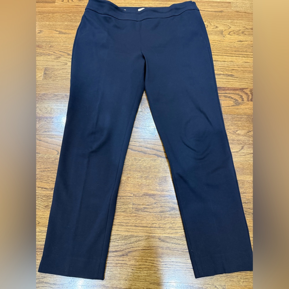 Talbots Women’s 16 Navy Luxe Knit Chatham Ankle Pant EUC